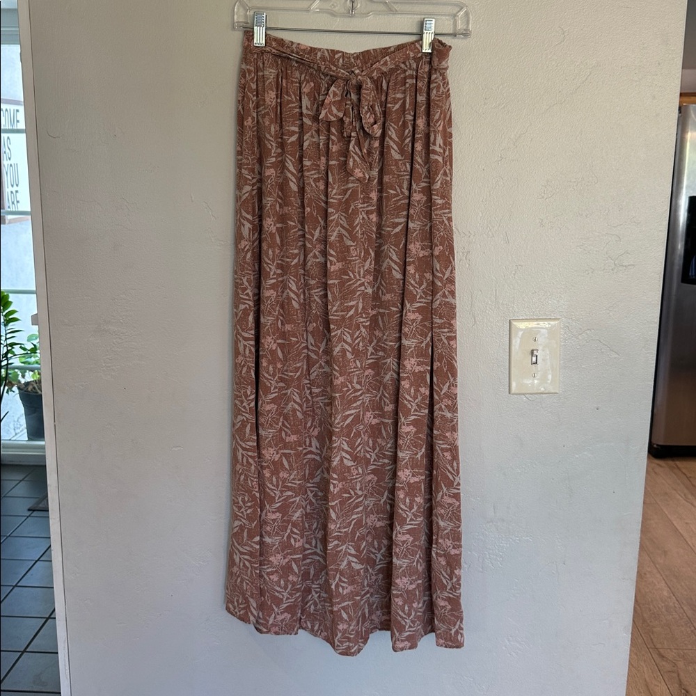 Blush Patterned Maxi Skirt